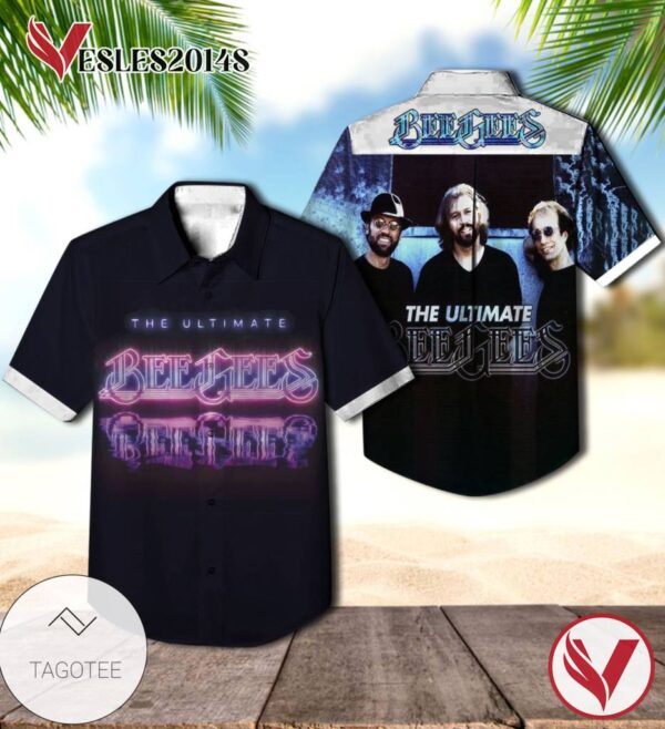 The Ultimate Bee Gees Compilation Album Cover Hawaiian Shirt, Best Gift For Music Lovers Vesles2014S