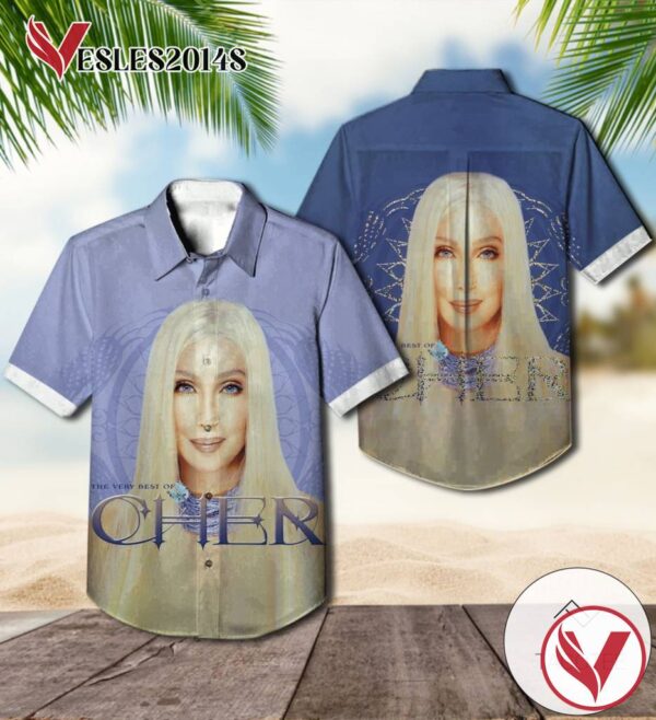 The Very Best Of Cher Compilation Album Cover Hawaiian Shirt, Best Gift For Music Lovers Vesles2014S