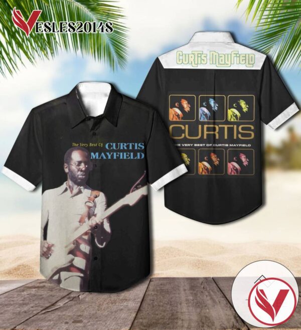 The Very Best Of Curtis Mayfield Compilation Album Cover Hawaiian Shirt, Best Gift For Music Lovers Vesles2014S