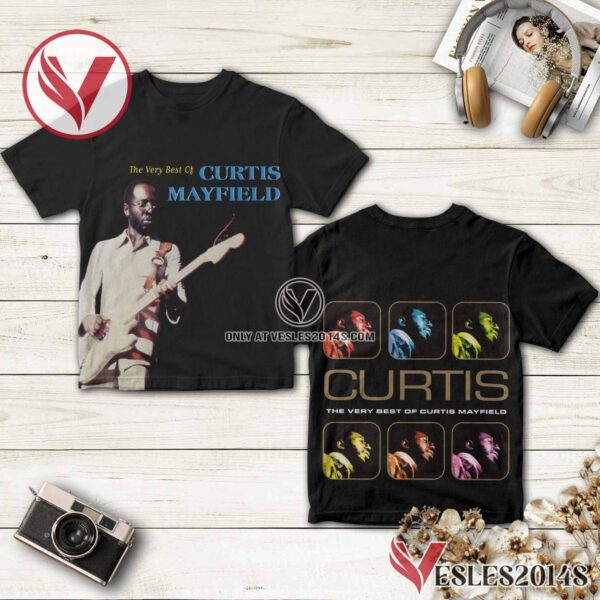 The Very Best Of Curtis Mayfield Compilation Album Cover Shirt, Unique Gifts For Music Lovers - Vesles2014S