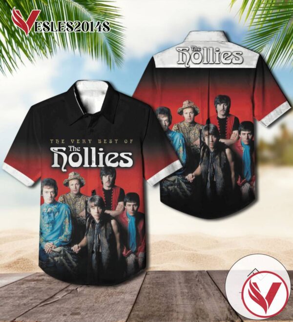 The Very Best Of The Hollies Album Cover Hawaiian Shirt, Best Gift For Music Lovers Vesles2014S