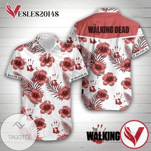 The Walking Dead Hawaiian Graphic Print Short Sleeve Hawaiian Casual Shirt Vesles2014S 1