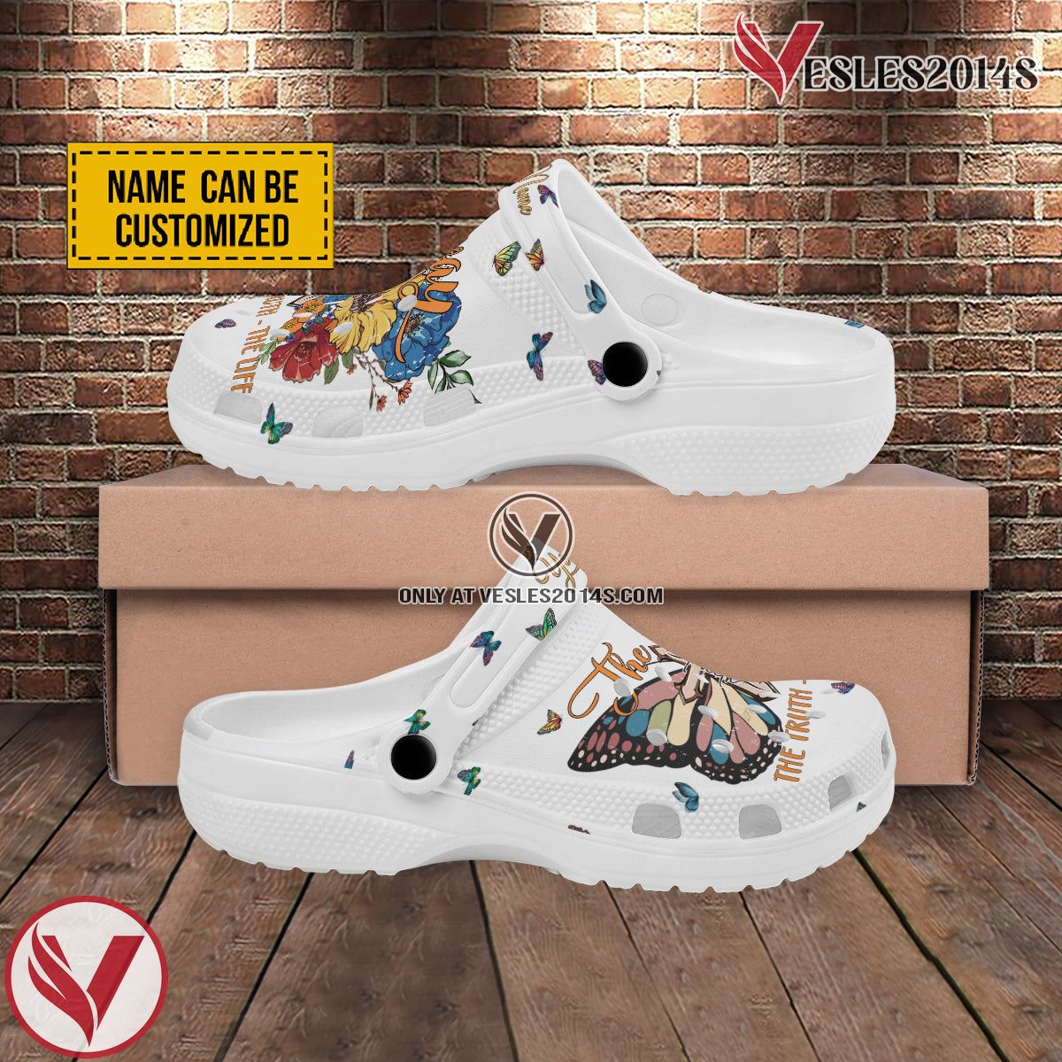 The Way The Truth The Life Customized Crocs Crocband Clogs Shoes Comfortable For Men Women and Kids Gift For Jesus Lovers Butterfly And Flower, Unique Gift From  Vesles2014S 2