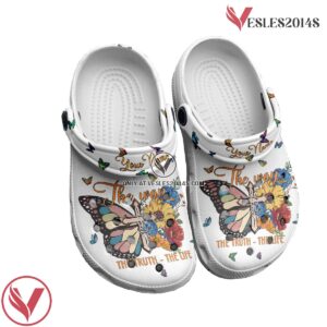 The Way The Truth The Life Customized Crocs Crocband Clogs Shoes Comfortable For Men Women and Kids Gift For Jesus Lovers Butterfly And Flower, Unique Gift From  Vesles2014S 3