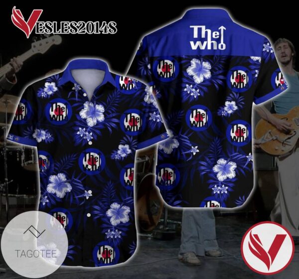 The Who Hawaiian Graphic Print Short Sleeve Hawaiian Casual Shirt Vesles2014S 1