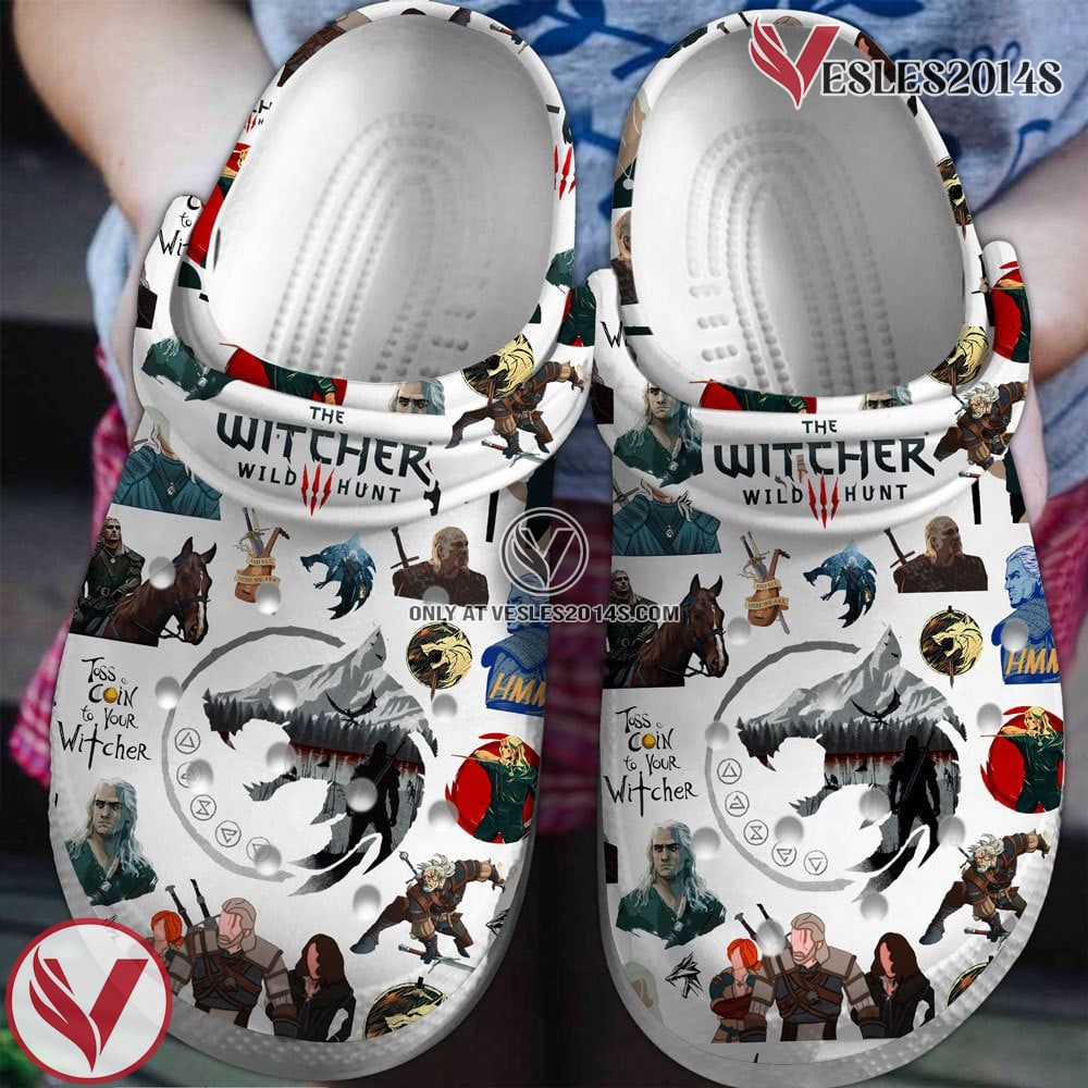 The Witcher Wild Hunt Game Crocs Crocband Clogs Shoes Comfortable For Men Women and Kids Style 2, Unique Gift From  Vesles2014S