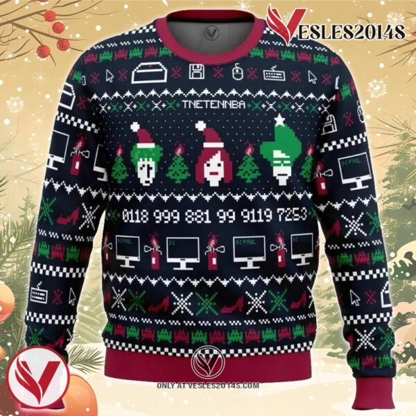 The X-Mas Crowd IT Crowd Ugly Christmas Sweater, Unique Christmas Gift For Fans - Vesles2014S