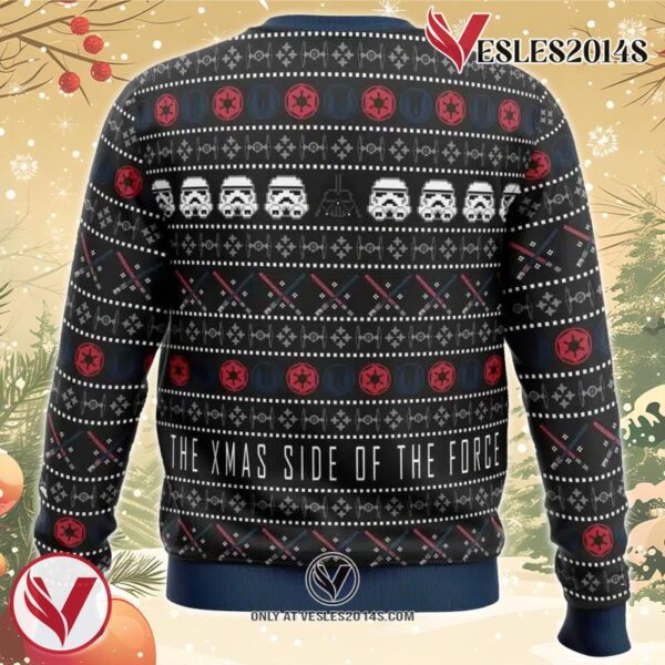 The Xmas Side Of The Force Star Wars Ugly Christmas Sweater, Unique Christmas Gift For Fans - Vesles2014S 1