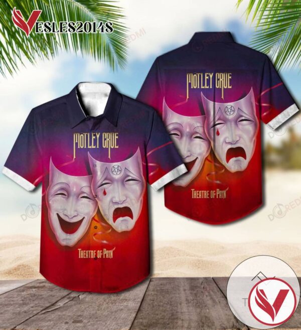 Theatre Of Pain Studio Album By Mötley Crüe Hawaiian Shirt, Best Gift For Music Lovers Vesles2014S