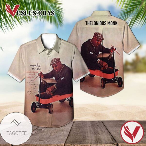 Thelonious Monk Septet Monk's Music Album Cover Hawaiian Shirt, Best Gift For Music Lovers Vesles2014S