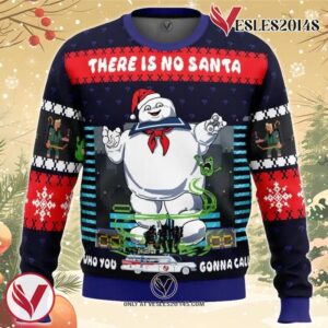 There Is No Santa Ghostbusters Ugly Christmas Sweater, Unique Christmas Gift For Fans - Vesles2014S