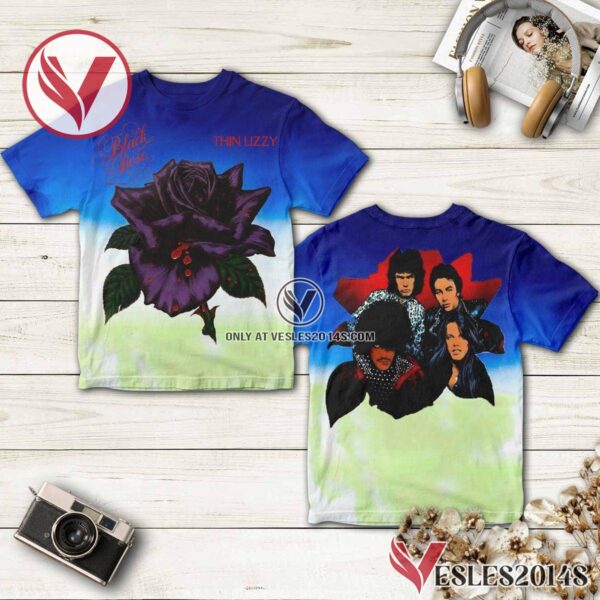 Thin Lizzy Black Rose Studio Album Cover Shirt, Unique Gifts For Music Lovers - Vesles2014S