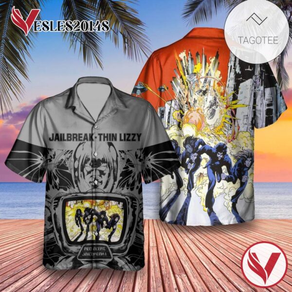 Thin Lizzy Jailbreak Album Cover Hawaiian Shirt, Best Gift For Music Lovers Vesles2014S