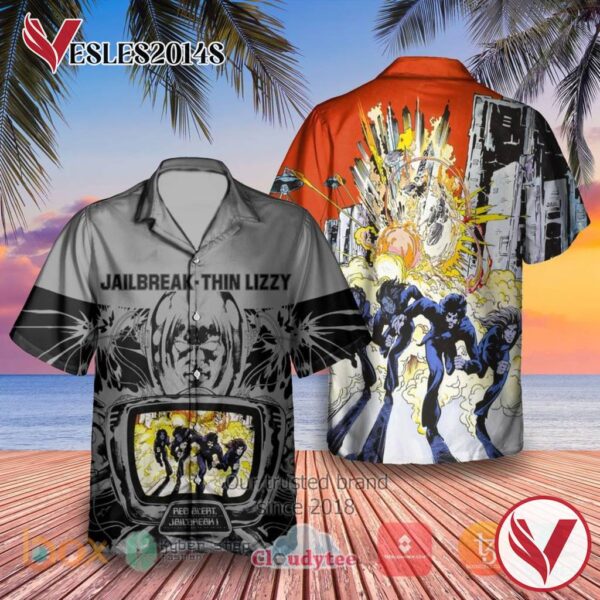Thin Lizzy Jailbreak Album Hawaiian Shirt, Best Gift For Music Lovers Vesles2014S