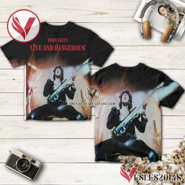 Thin Lizzy Live And Dangerous Album Cover Shirt, Unique Gifts For Music Lovers - Vesles2014S