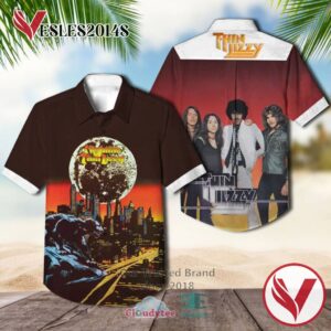 Thin Lizzy Night Life Casual Hawaiian Shirt, Best Gifts For Summer Vesles2014S 1
