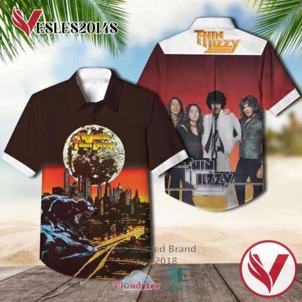 Thin Lizzy Night Life Casual Hawaiian Shirt, Best Gifts For Summer Vesles2014S 1