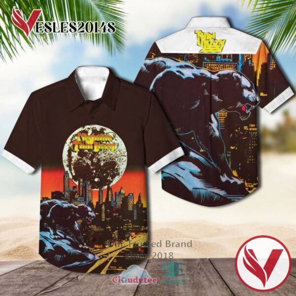 Thin Lizzy Nightlife 1974 Casual Hawaiian Shirt, Best Gifts For Summer Vesles2014S
