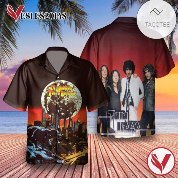 Thin Lizzy Nightlife Album Cover Hawaiian Shirt, Best Gift For Music Lovers Vesles2014S