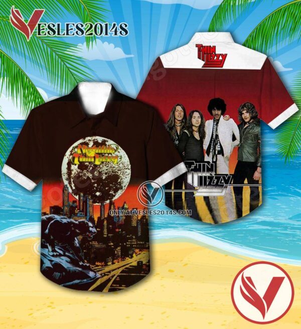 Thin Lizzy Nightlife Studio Album Cover Hawaiian Shirt, Unique Gifts For Music Lovers - Vesles2014S