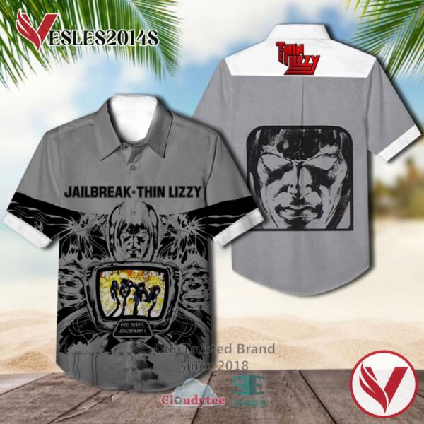 Thin Lizzy band Jailbreak Album Cover Hawaiian Shirt, Best Gift For Music Lovers Vesles2014S