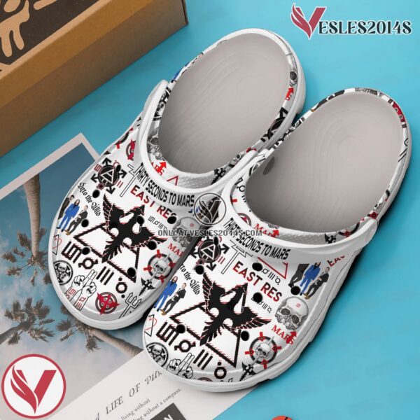 Thirty Seconds To Mars Music Crocs Crocband Clogs Shoes, Unique Gifts For Fans - Vesles2014S 2