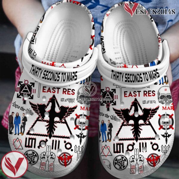 Thirty Seconds To Mars Music Crocs Crocband Clogs Shoes, Unique Gifts For Fans - Vesles2014S