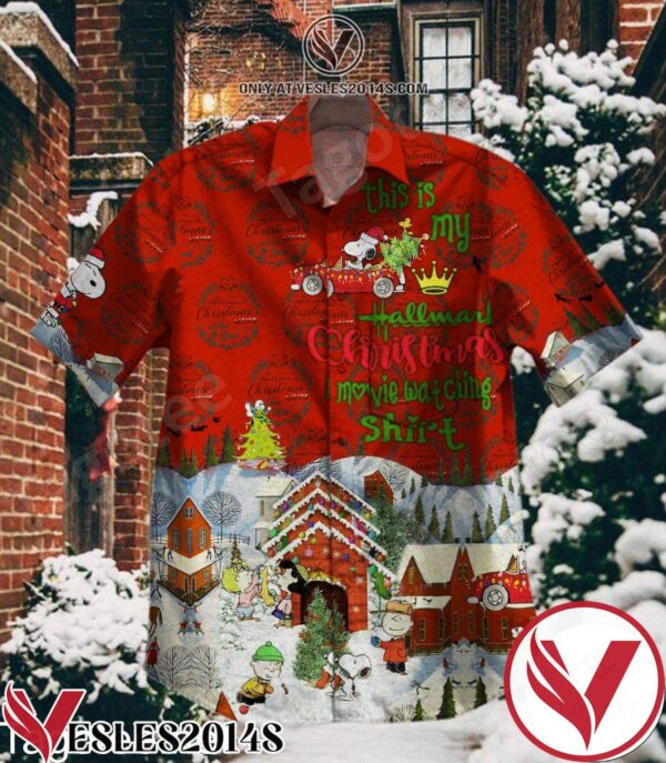 This Is My Hallmark Christmas Movie Watching Shirt Peanuts Hawaiian Shirt, Unique Gifts For Friends - Vesles2014S 1