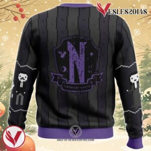 This is my Happy Face Wednesday Addams Ugly Christmas Sweater, Unique Christmas Gift For Fans - Vesles2014S 1
