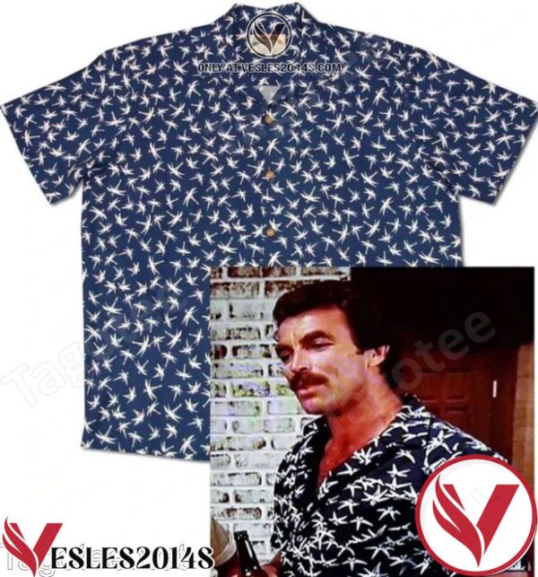 Thomas Magnum in Magnum P.I Hawaiian Shirt And Short, Unique Gifts For Friends - Vesles2014S 1
