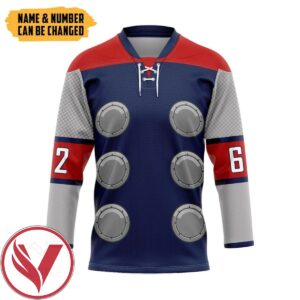 Thor Hammer Customized Name & Number Ice Jersey, Trending Gifts For Fans - Vesles2014s