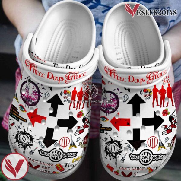 Three Days Grace Music Crocs Crocband Clogs Shoes, Unique Gifts For Fans Style 2 - Vesles2014S