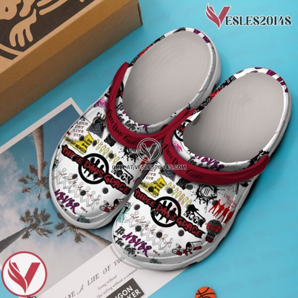 Three Days Grace Music Crocs Crocband Clogs Shoes, Unique Gifts For Fans Style 3 - Vesles2014S 3