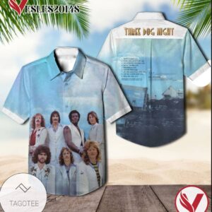 Three Dog Night Cyan Album Cover Hawaiian Shirt, Best Gift For Music Lovers Vesles2014S