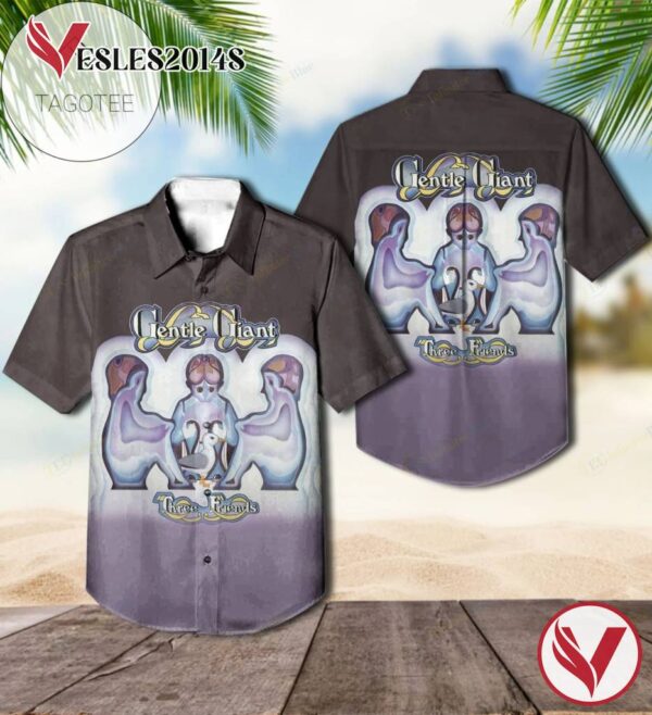 Three Friends Album By Gentle Giant Hawaiian Shirt, Best Gift For Music Lovers Vesles2014S