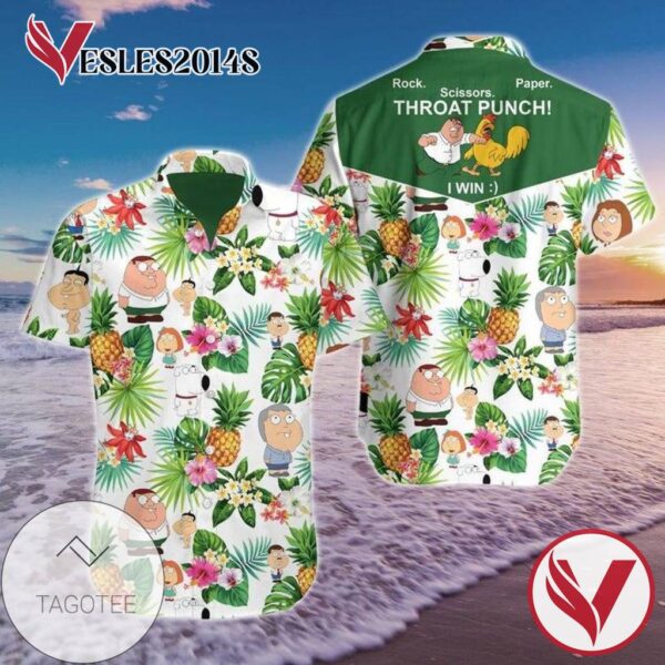 Throat Punch Graphic Print Short Sleeve Hawaiian Casual Shirt Vesles2014S 1
