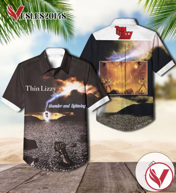 Thunder And Lightning Album By Thin Lizzy Hawaiian Shirt, Best Gift For Music Lovers Vesles2014S