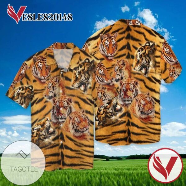Tiggers For men And Women Graphic Print Short Sleeve Hawaiian Casual Shirt Vesles2014S 1