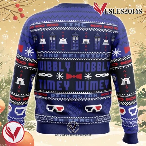 Timey Wimey Doctor Who Ugly Christmas Sweater, Unique Christmas Gift For Fans - Vesles2014S 1