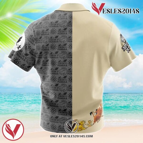 Timon & Pumbaa Lion King Hawaiian Button Up Shirt, Perfect Gifts For Anime Lovers - Vesles2014S 1