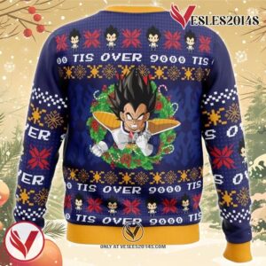 Tis Over 9000 Dragon Ball Z Ugly Christmas Sweater, Unique Christmas Gift For Fans - Vesles2014S 1