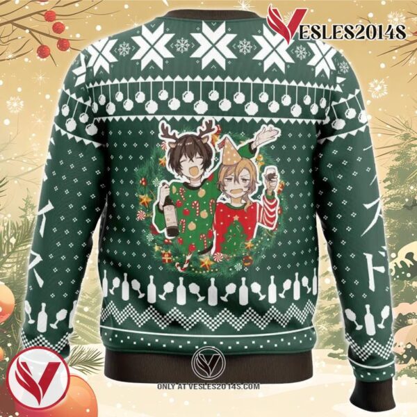 Tis The Season To Be Tipsy Bungo Stray Dogs Ugly Christmas Sweater, Unique Christmas Gift For Fans - Vesles2014S 1