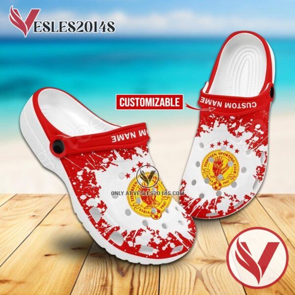 Tishreen SC Logo Custom Crocs Shoes For Men And Women, Unique Clogs Shoes For Fans - Vesles2014S