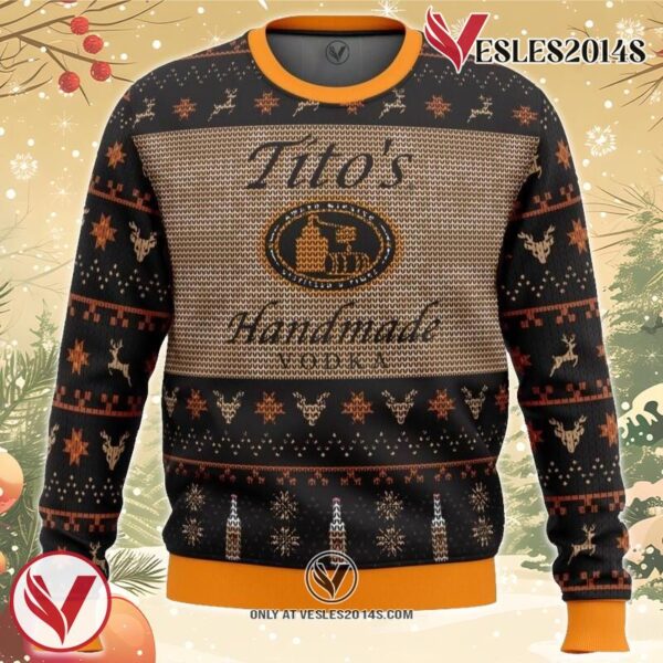 Tito’s Vodka Ugly Christmas Sweater, Unique Christmas Gift For Fans - Vesles2014S