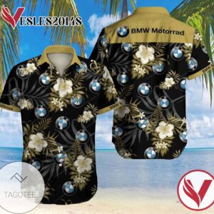 Tlmus BMW Motorrad Hawaiian Graphic Print Short Sleeve Hawaiian Casual Shirt Vesles2014S 1