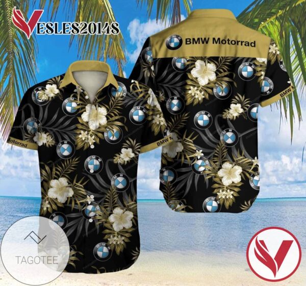 Tlmus BMW Motorrad Hawaiian Graphic Print Short Sleeve Hawaiian Casual Shirt Vesles2014S 1