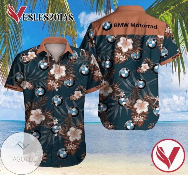 Tlmus BMW Motorrad Hawaiian II Graphic Print Short Sleeve Hawaiian Casual Shirt Vesles2014S 1