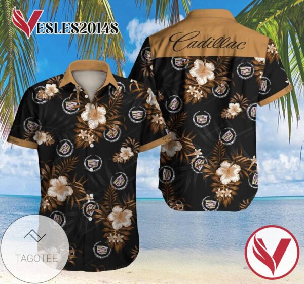 Tlmus Cadillac Hawaiian II Graphic Print Short Sleeve Hawaiian Casual Shirt Vesles2014S 1