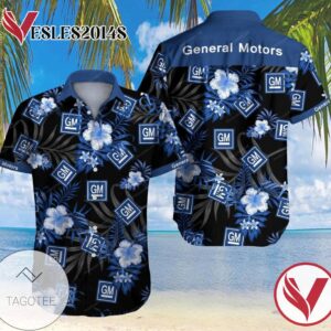 Tlmus General Motors Hawaiian Graphic Print Short Sleeve Hawaiian Casual Shirt Vesles2014S 1