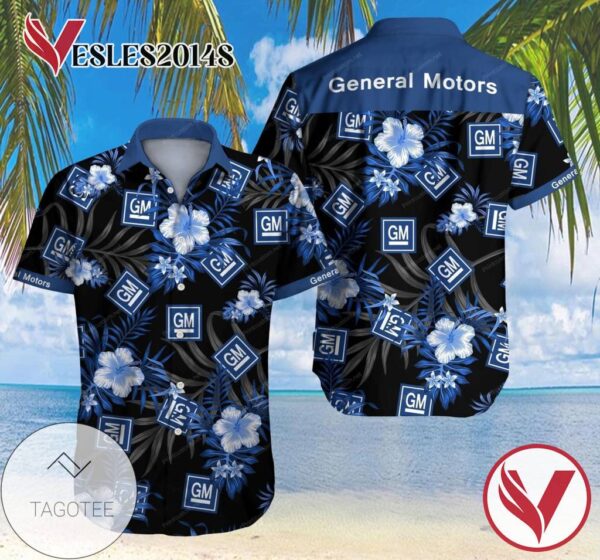 Tlmus General Motors Hawaiian Graphic Print Short Sleeve Hawaiian Casual Shirt Vesles2014S 1